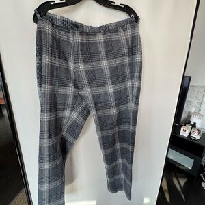 Scotch & Soda Men's Black and White Plaid Joggers